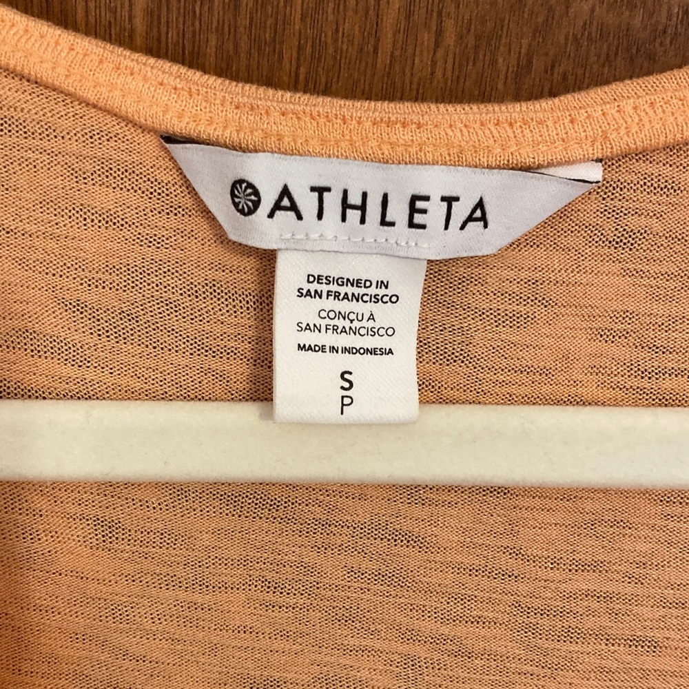 Athleta Peach Draped Sleeveless Wrap Tank - Picture 3 of 3